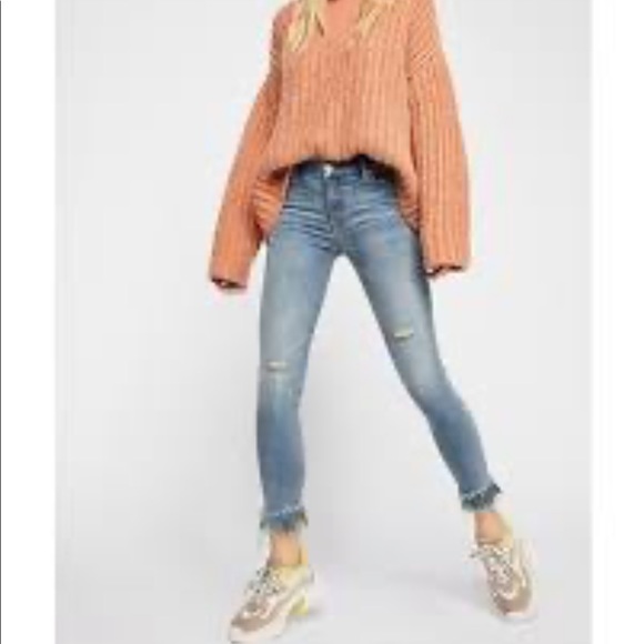 Free People Great Heights Frayed Skinny Jeans - Picture 7 of 8